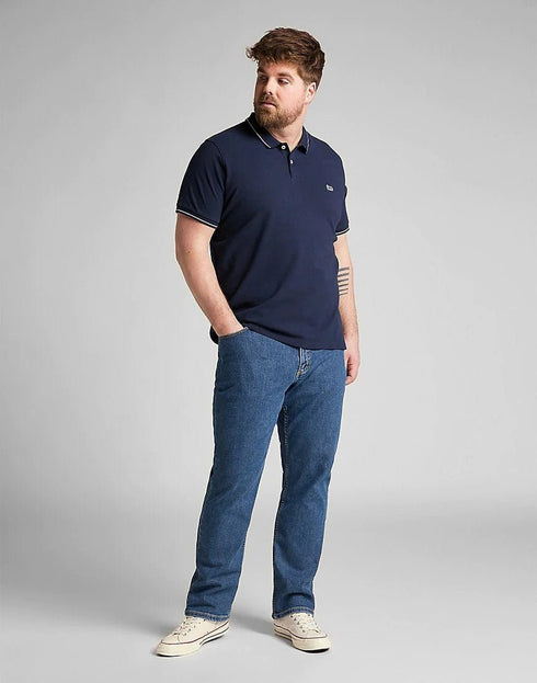 Lee Men's Pique Polo T-Shirt in Navy