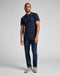 Lee Men's Pique Polo T-Shirt in Navy