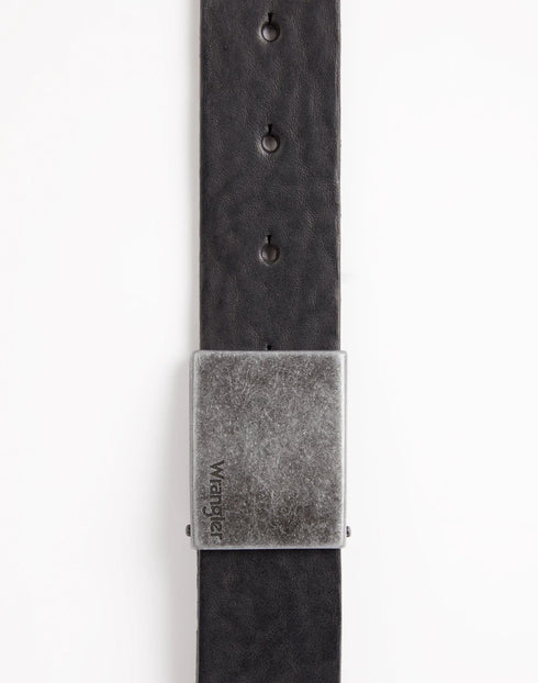 Plate Buckle Belt In Black