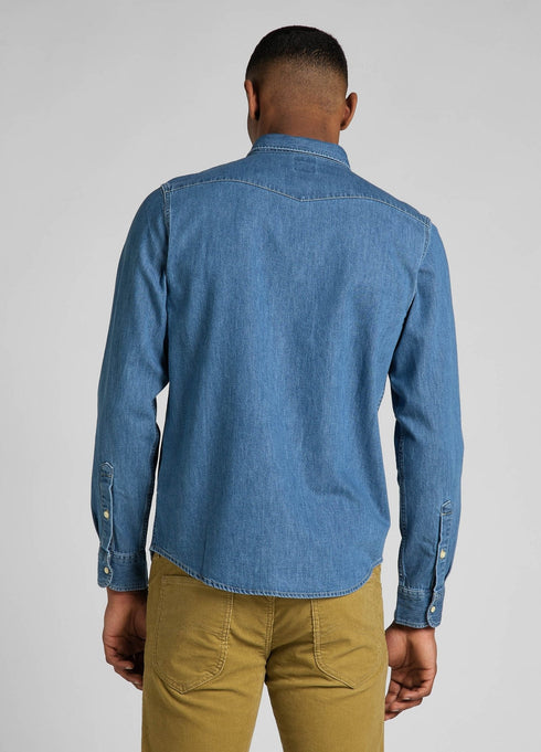 Regular Faded Shirt In Washed Blue