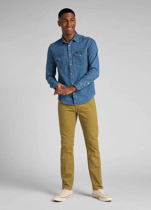 Regular Faded Shirt In Washed Blue