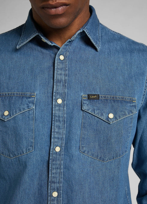 Regular Faded Shirt In Washed Blue