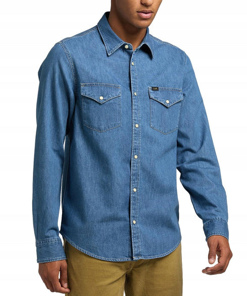 Regular Faded Shirt In Washed Blue