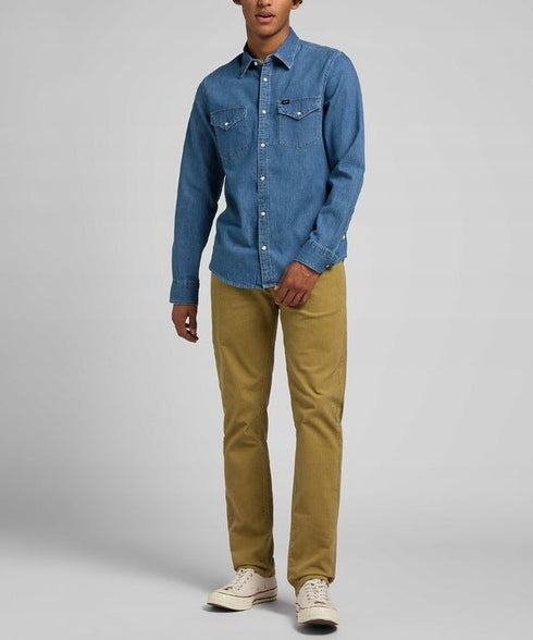 Regular Faded Shirt In Washed Blue