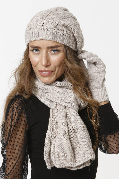 Scarf, Beanie and Gloves Combo VE508