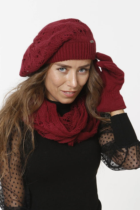 Scarf, Beanie and Gloves Combo VE508