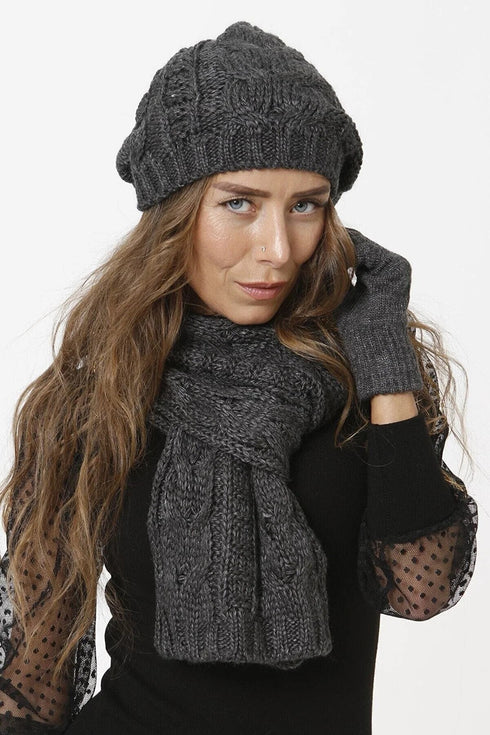Scarf, Beanie and Gloves Combo VE508