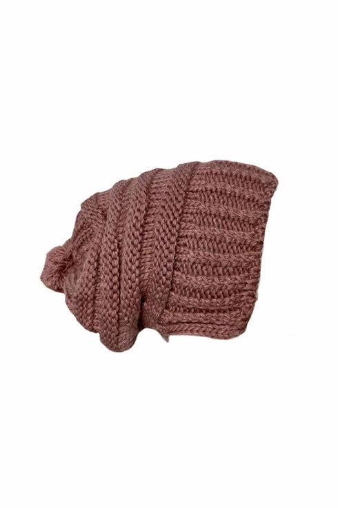 Stripe-Weave Beanie Hat VE515