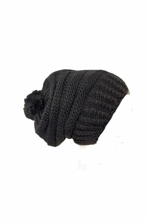 Stripe-Weave Beanie Hat VE515