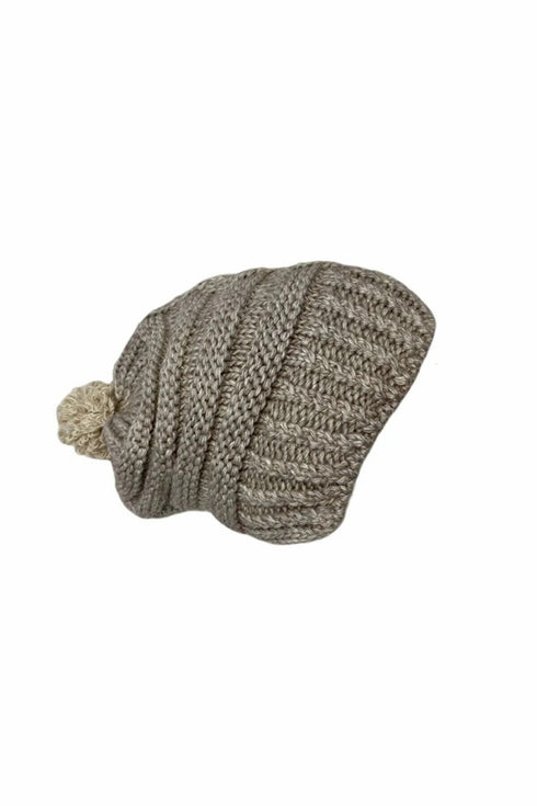 Stripe-Weave Beanie Hat VE515