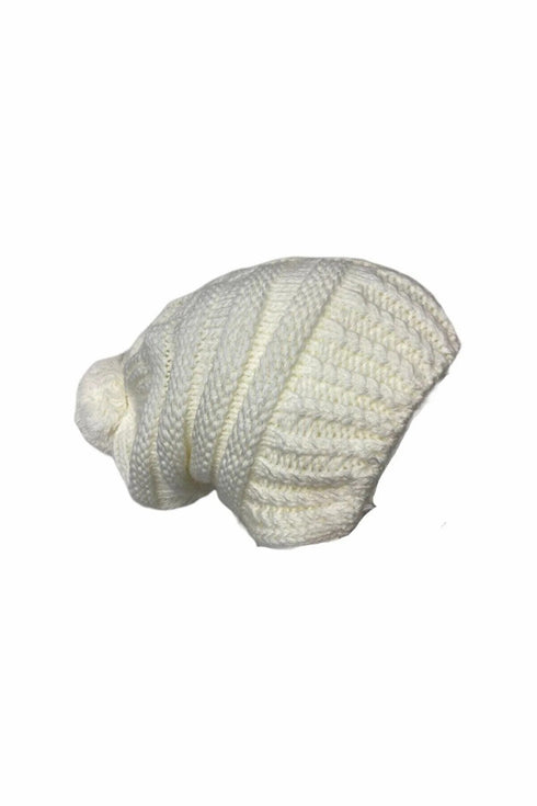 Stripe-Weave Beanie Hat VE515