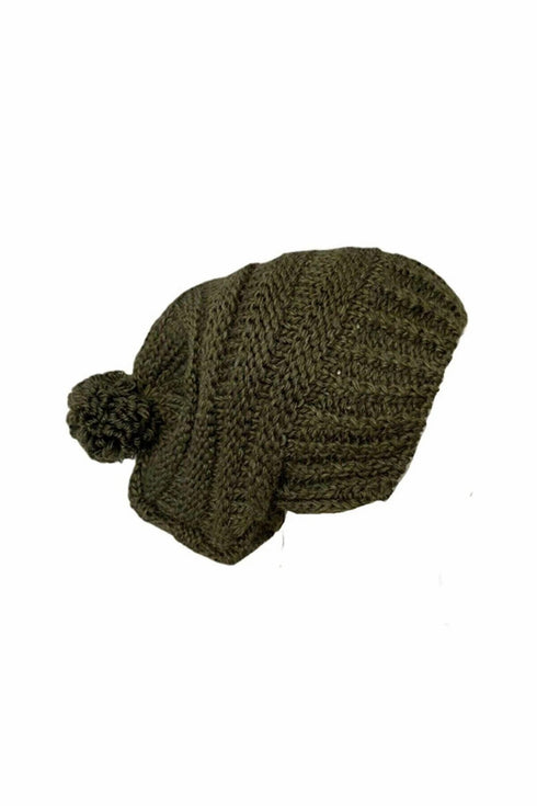 Stripe-Weave Beanie Hat VE515