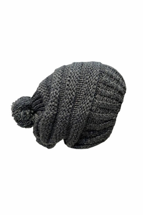 Stripe-Weave Beanie Hat VE515