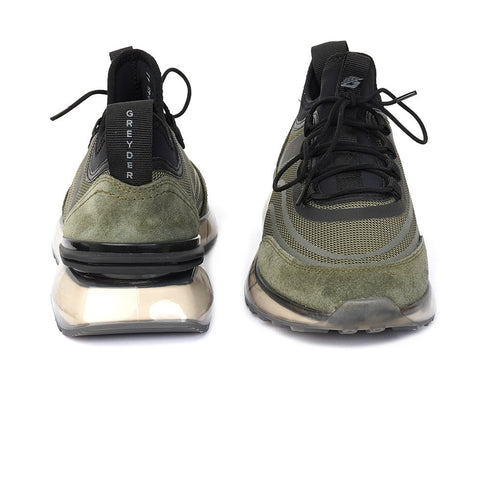 Stripped Mesh Sneakers