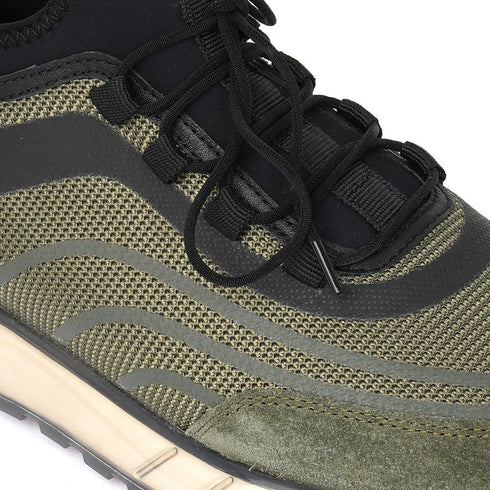 Stripped Mesh Sneakers