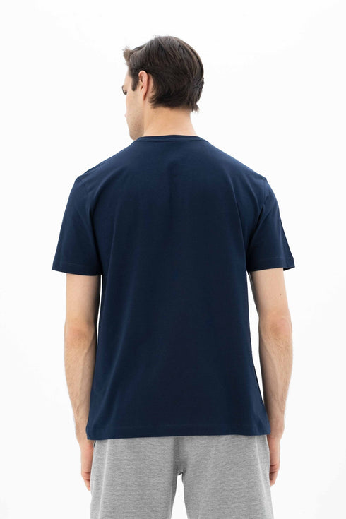 T-Shirt Round Neck With Chest Print