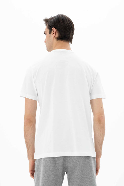 T-Shirt Round Neck With Chest Print