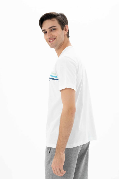 T-Shirt Round Neck With Chest Print