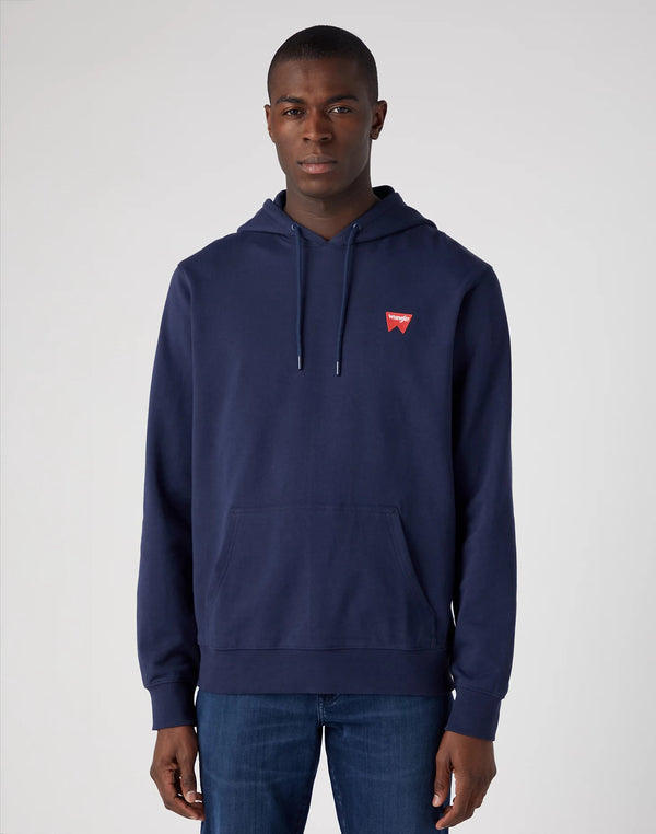 Wrangler Men's Sign Off Hoodie In Real Navy - Rodeo In