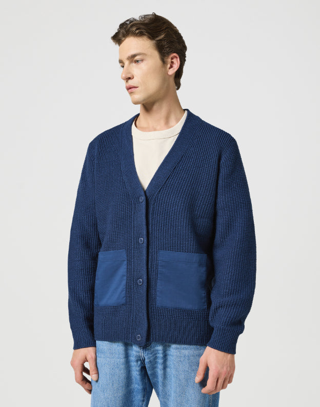 Wrangler Men's Cardigan Sweater in Navy – Rodeo In